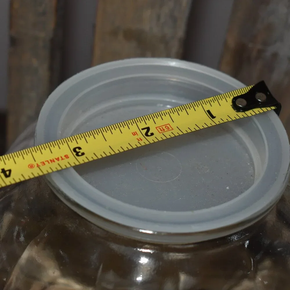 Vintage Clear Glass Jack O Lantern Pumpkin Candy Dish Jar Fall Halloween Decor